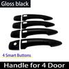 Styling Chrome Gloss Black For Nissan Sentra Sylphy B18    Carbon Fiber Exterior Door Handle Sticker Car Accessories