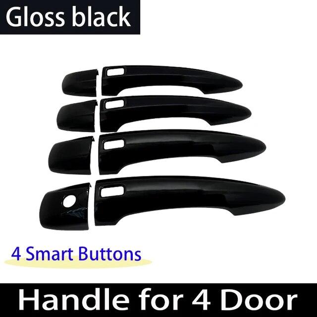 Styling Chrome Gloss Black For Nissan Sentra Sylphy B18    Carbon Fiber Exterior Door Handle Sticker Car Accessories