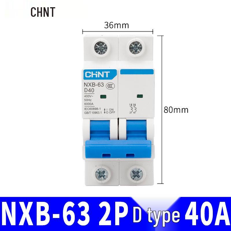 Chint NXB Air Switch Circuit Breaker: 1P, 2P, 3P, 4P Household Type D Three-Phase Disconnector 380V.