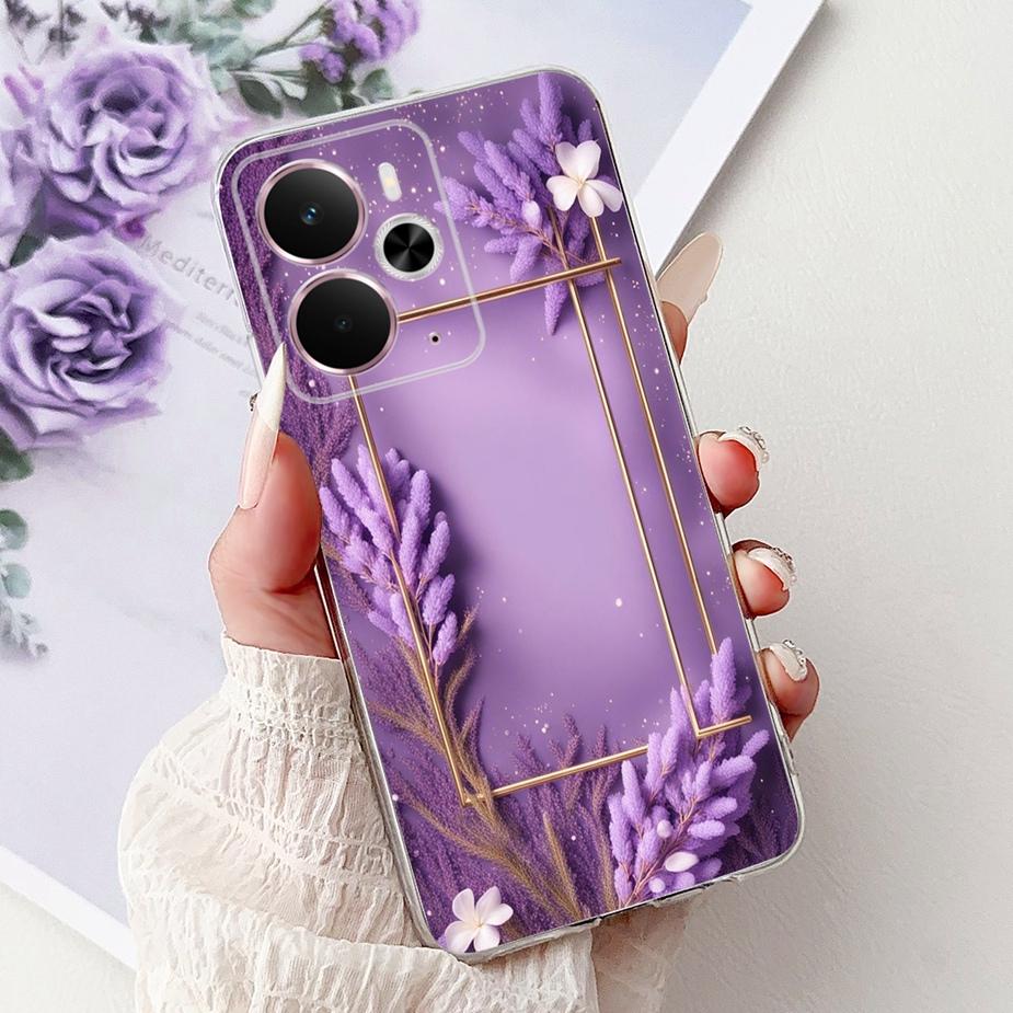 For Realme 14 5G Case RMX5075 Stylish Butterfly Painted Cover Silicone Case For Realme 14X 14 Realme14 T 14T 5G Soft Fundas Bags