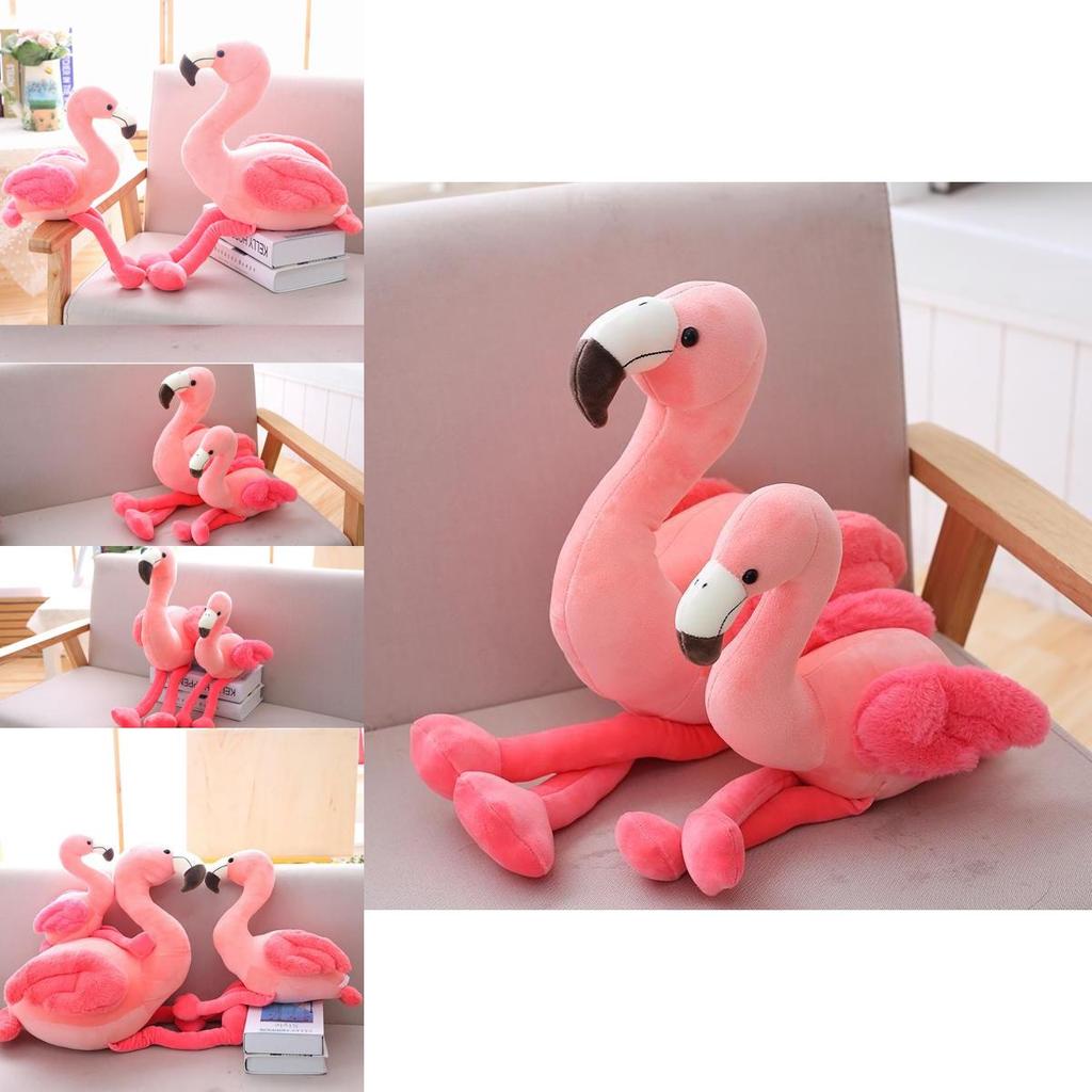 Flamingo Plush Toy Pillow Cushion For Kids Soft And Cuddly, Short Plush Fabric, Pink, 25cm/35cm/50cm