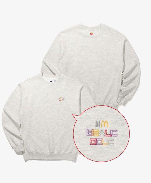 

[Б/У] Свитшот с круглым вырезом в коллаборации BTS и McDonald s, размер XL