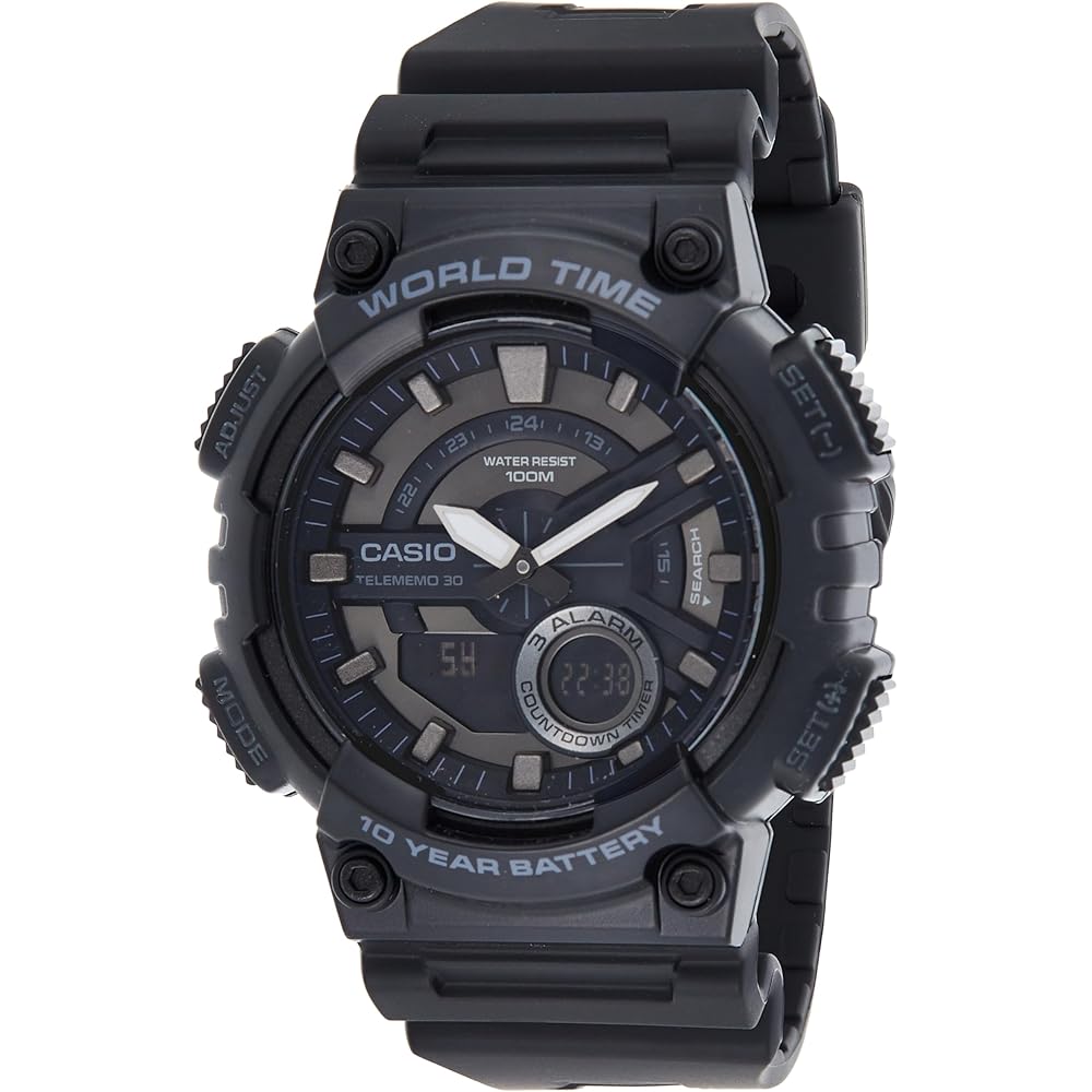 

Casio AEQ-110W-1A Analog-Digital Sports Watch Black Kids Men s Wristwatch