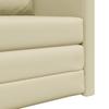 60 Cm Cream Faux Leather Sofa Bed