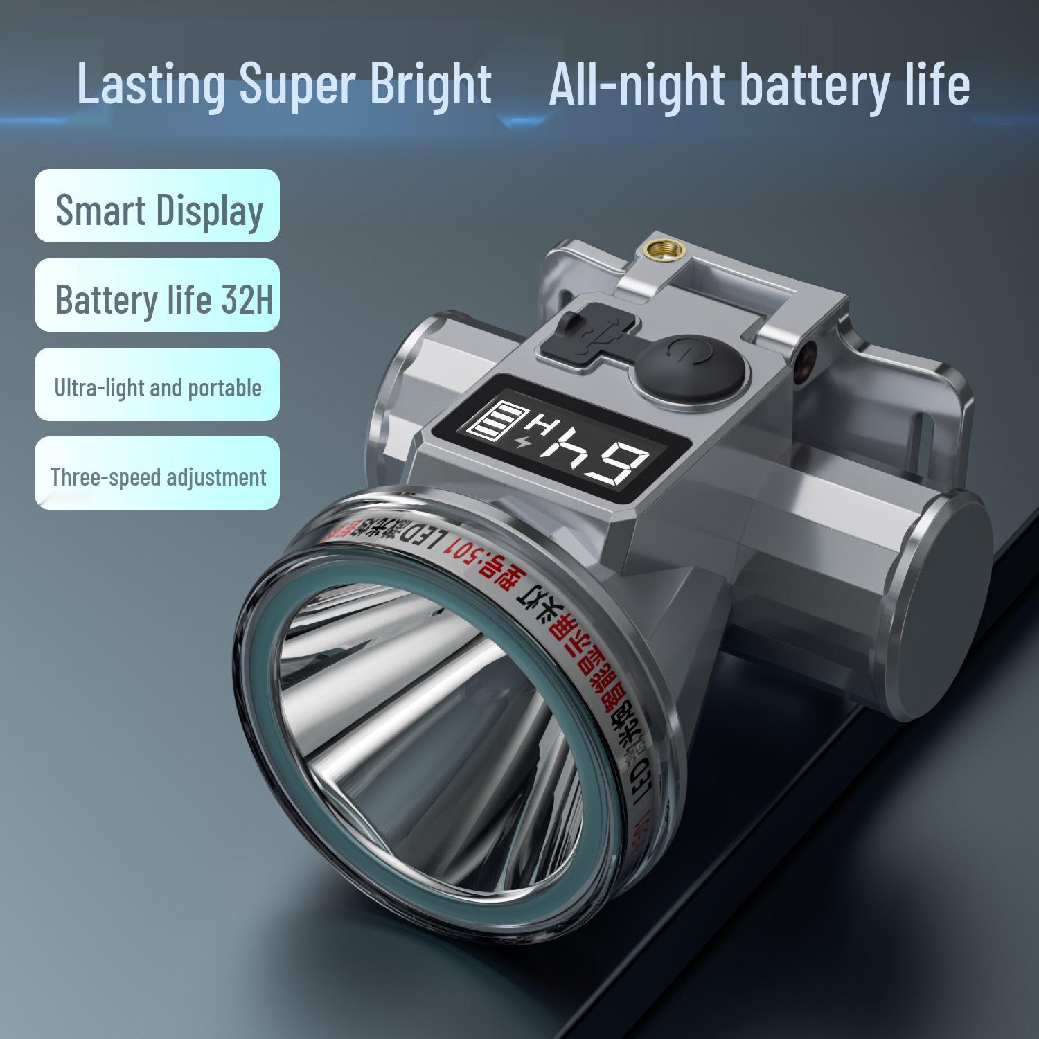 

Акумуляторний водонепроникний світлодіодний налобний ліхтар для нічної риболовлі - надзвичайно яскравий, довговічний та дальнього радіусу дії