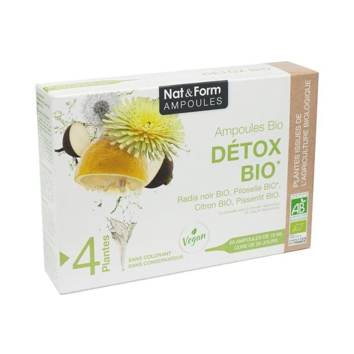 Nat & Form Ampoules Détox Bio 20 Ampoules