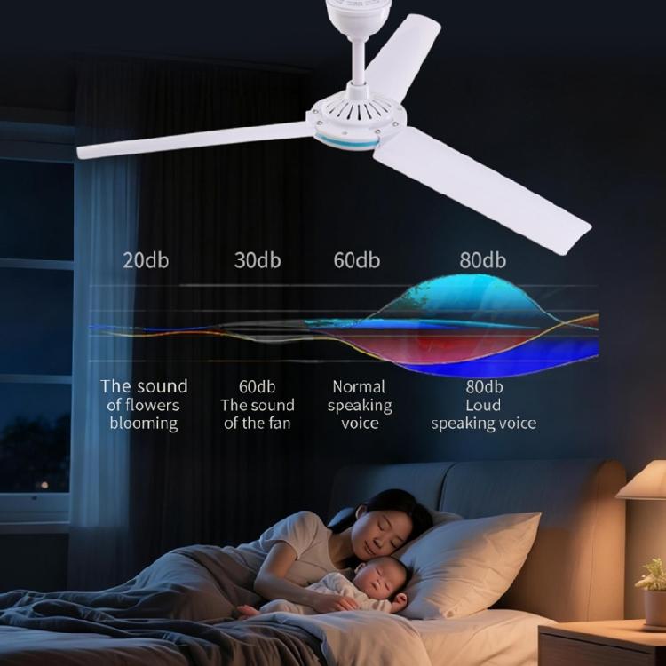 27.5inch Small Ceiling Fan 3 Blade Modern Indoor Outdoor Ceiling Fan with Quiet Motor for Bedroom 220V 50Hz