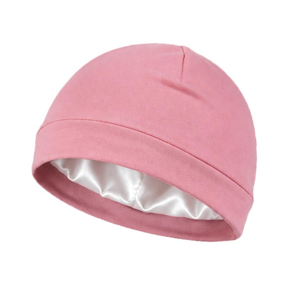 Satin-Lined Skull Cap Breathable Night Sleep Hat Soft Beanie Cap  For Men Women