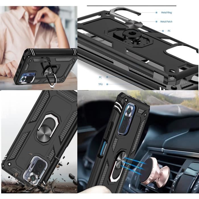 Case - Phonillico® - Xiaomi Redmi Note 11 PRO - Black - Shockproof Protection - Military Style