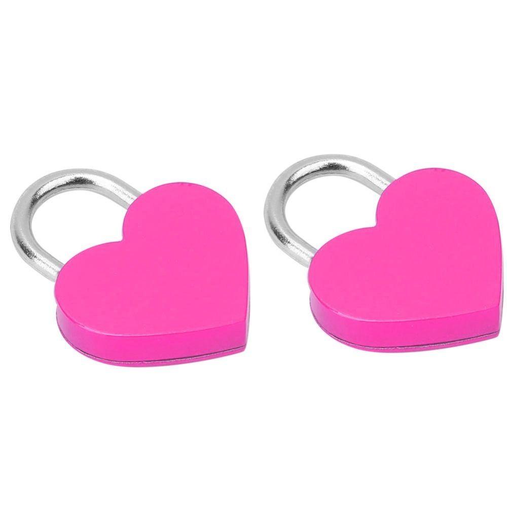 2pcs 30x39mm Mini Padlock Colorful Exquisite Love Lock Padlock Handbag Decoration
