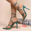 New Summer Elegant Strap Solid Color Square Toe High Heels Open Toe Fashion Sexy Banquet Women's Shoes Pumps Women Shoes