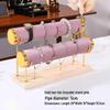 Solid Wood Suede Jewelry Rack and Bracelet Display Stand