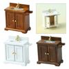 Kitchen Sink Cabinet Miniature Furniture Model Accessories Role Play Furnishings Set for Kitchen Doll House