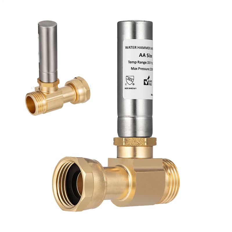 Water Hammer Arrestor Easy To Install High Temperature Brass Washing Machine for Laundry Room Washer Kitchen Hotel Laundry Pipe