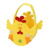 Felt Chicken Easter Basket Empty Organizer Candy Egg Bucket with Handle for Children Holiday Festival Toy Storage