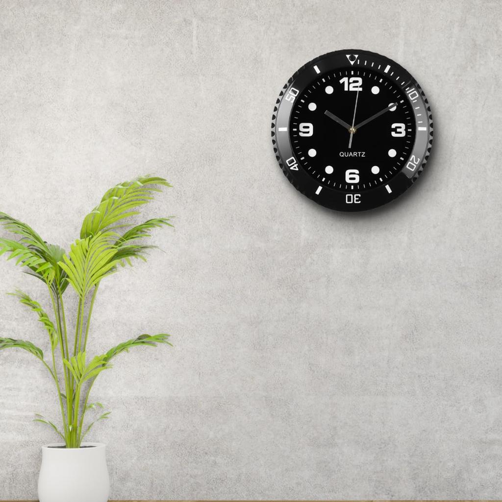 Wristwatch Style Wall Clock Black