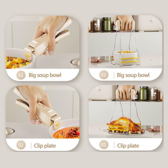 Anti-scalding Dish Tweezers Clip Holder Heat-Resistant Pan Gripper Secure Grip