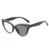 Women Fashion Color Changing Photochromic Reading Glasses Personalized Cat Eye Anti Blue Light Eyeglasses Decorative Sunglasses