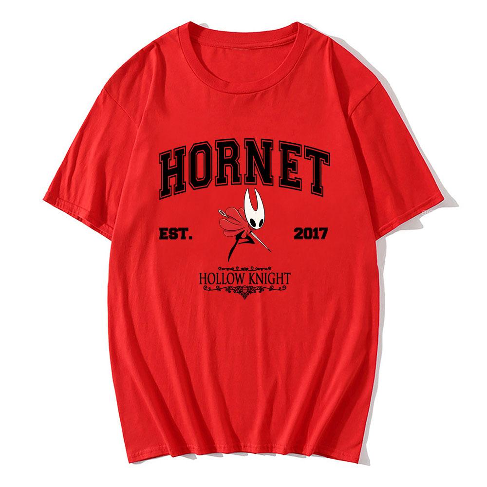 Hollow Knight Silksong EST 2017 Tshirt Short Sleeve Cotton Male Tshirts Unisex Streetwear Hot Game Cartoon Graphic T Shirt Unisex