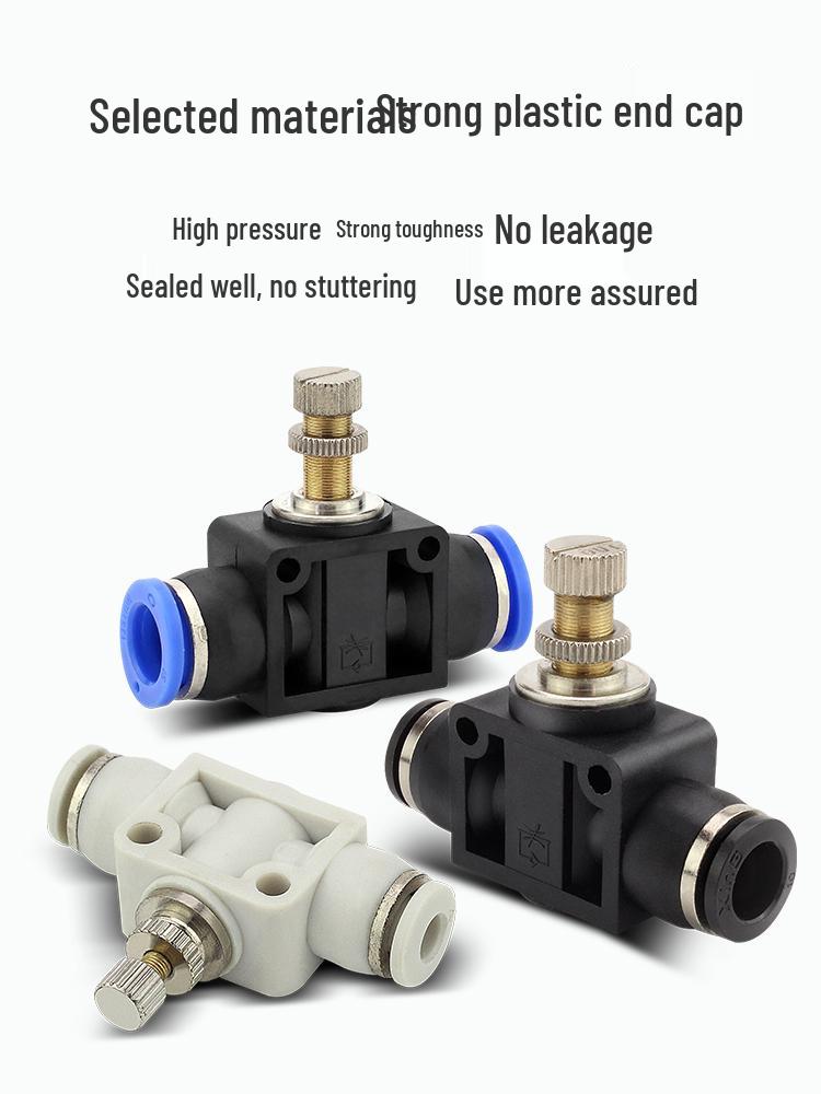 Adjustable Airflow Throttle Valve with Quick Connect (LSA 4/6/8/10mm)