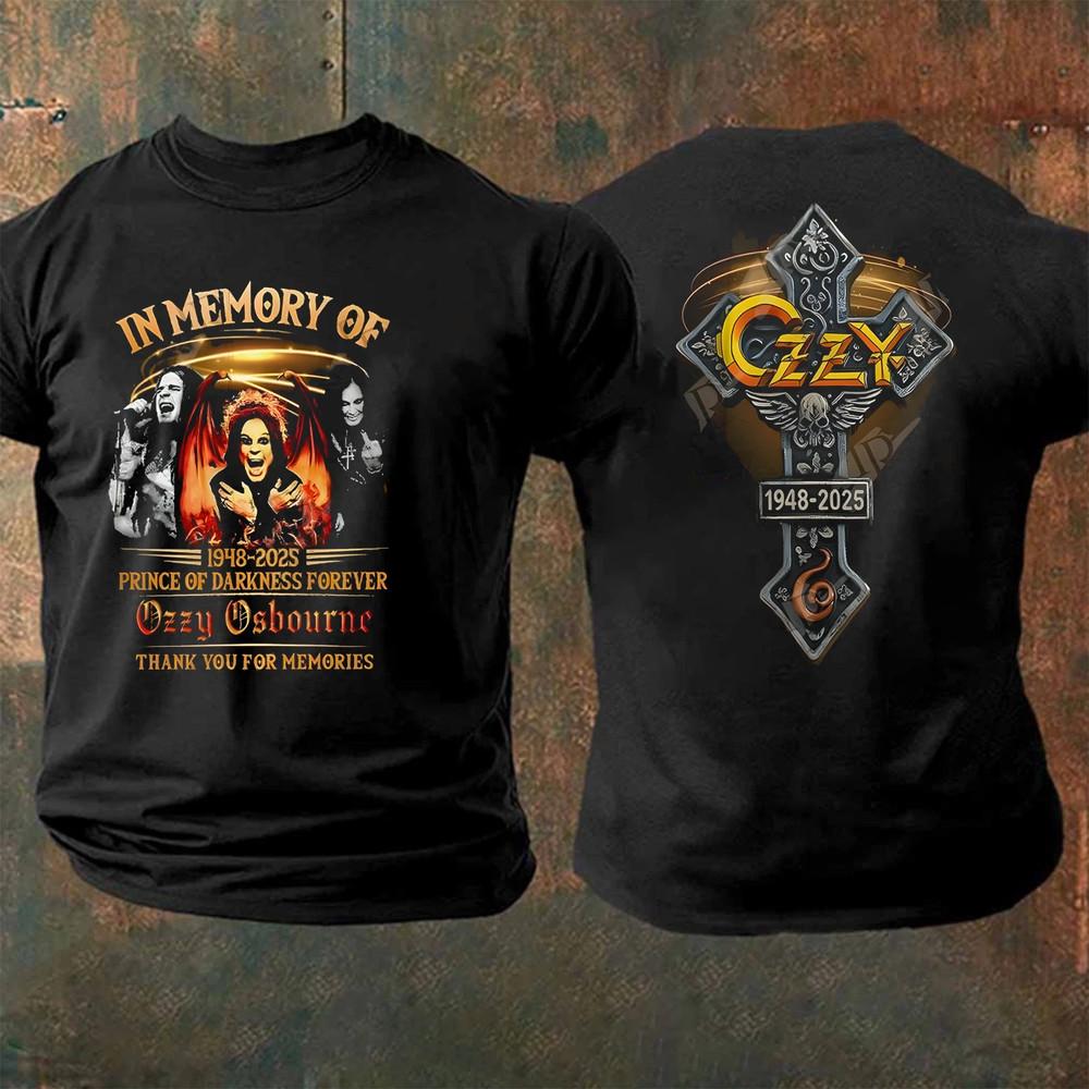 In Memory Of 19482025 Prince Of Darkness Forever Ozzy Osbourne Unisex T-Shirt S