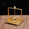 Paper Towel Holder Square Napkin Holder, with Weighted Arm, Durable Iron Frame Windproof Countertop Dispenser, Stable Cocktail Holders for Home