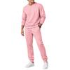 Men's Fall Winter Crewneck Sweatshirt and Sweatpants Set Color Athletic Tracksuit for Gym and Casual Wear