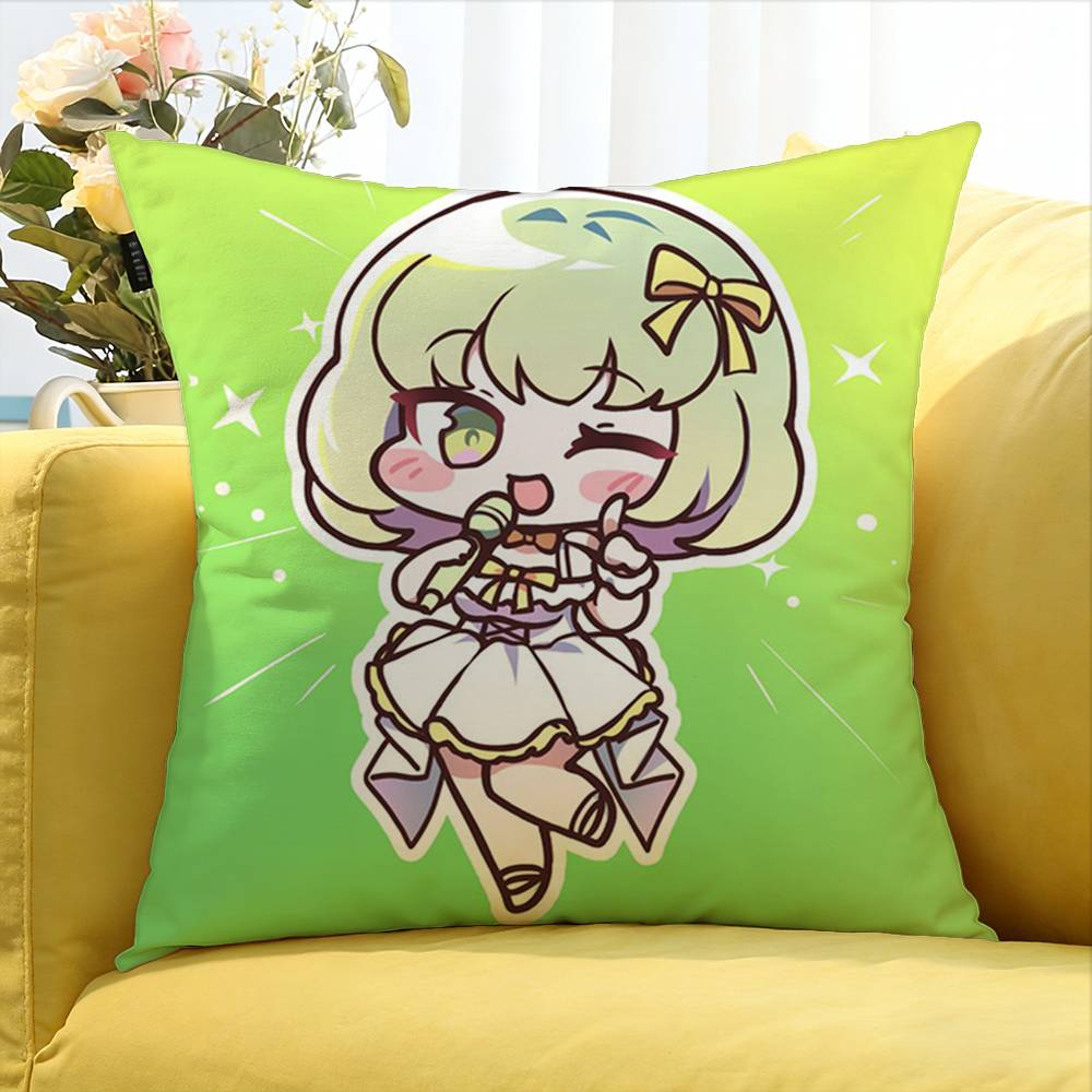 Trickcal Chibi Go G-Game World Various Sizes Square Pillow Case For Car Home Bedchamber Decor