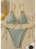 European & American Women's Sexy Lace-Up Bikini - Hot-Selling Two-Piece Swimwear for Beach Vacation