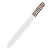 14cm Plaid Glass Nail File for Shaping, Polishing, and Brightening Nails