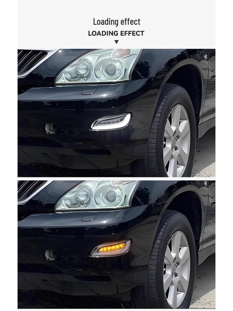 Kit de modification de feux de jour et de clignotants LED compatible avec Lexus RX330/350 03-09