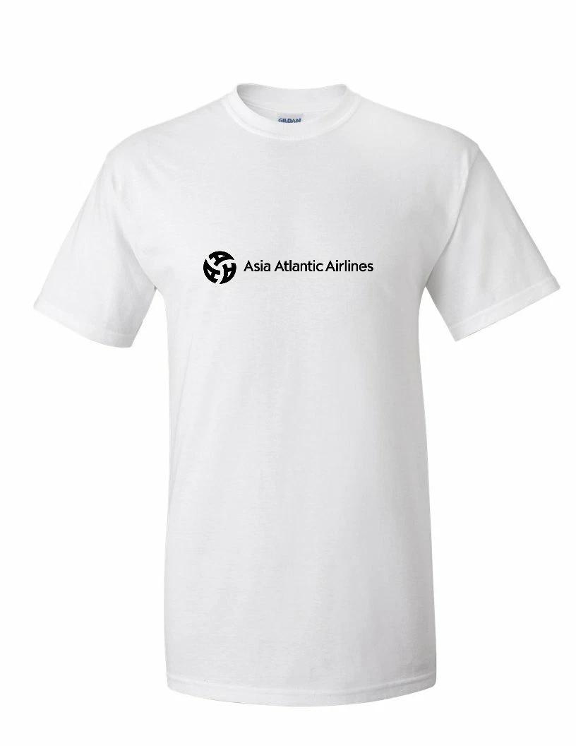 Asia Atlantic Airlines Black Logo Thailand Thai Air Travel White Cotton T-Shirt M