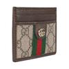 Gucci Ophidia Double G Logo Light Gold Hardware Leather And Canvas Card Holder Women Card Holder Beige Brown 838486-FAE0L-9746