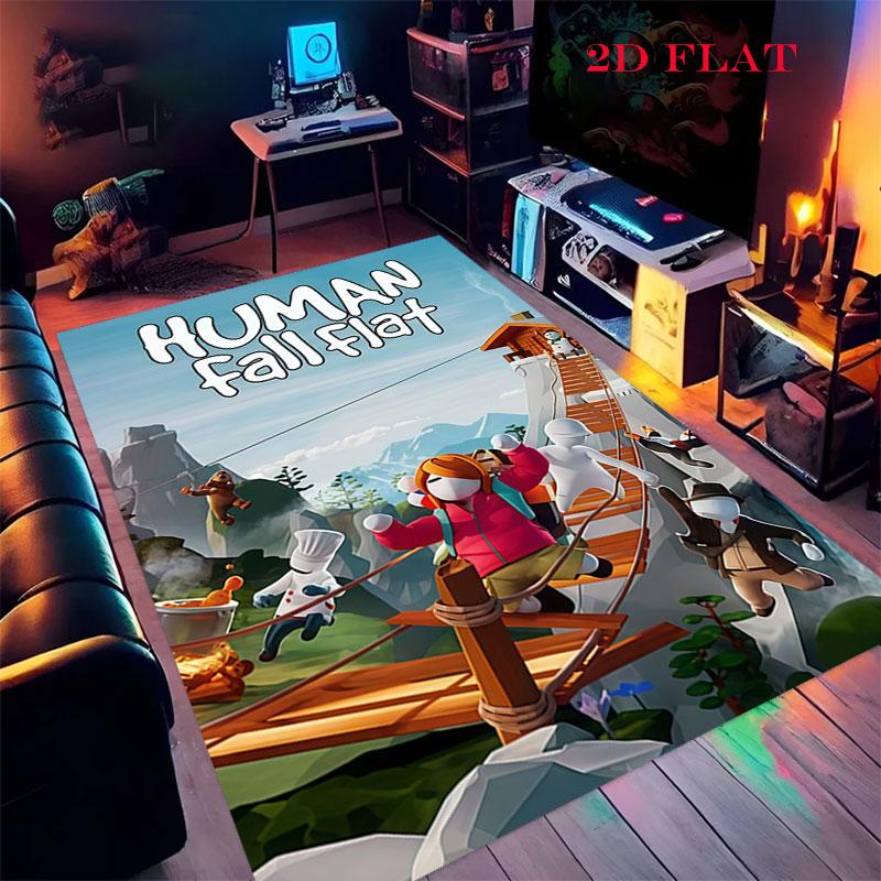 Human Fall Flat Carpet Rug for Living Room Bedroom Home Sofa Decoration,Kids Play Nonslip Floor Mat