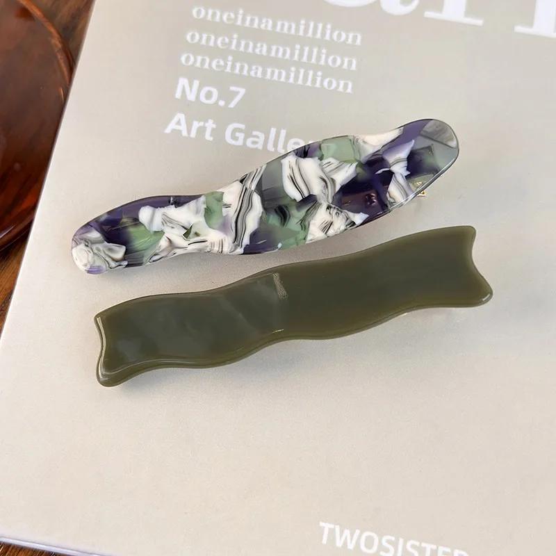 

Retro Wavy Printing Hairpins Set Acetate Colorful Hair Clips for Womens Girls Fashion Exquisite Barrettes Hair Accessories Gift