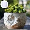 Andělská dívka sukulentní rostlina květináč pryskyřice silikonová forma krásná bohyně úložný box betonová forma dívka svícen sádrová forma