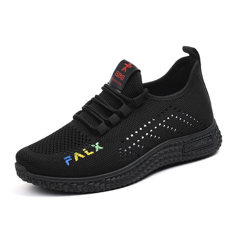 Womens Breathable Mesh Flat Walking Shoes With Non-Slip Rubber Sole Lightweight Casual Lace-Up Sneakers Fall