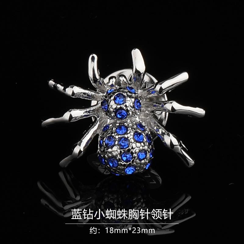 Gift Box Men'S Fashion Temperament Crystal Brooch Collar Pin Suit Brooch Collar Pin Trend Corsage