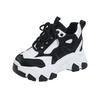 Fashion 7cm New Women High Top Sneakers Height Increasing Platform Casual Dad Shoes Spring Thick Sole Breathable Mesh Sport Shoes Woman