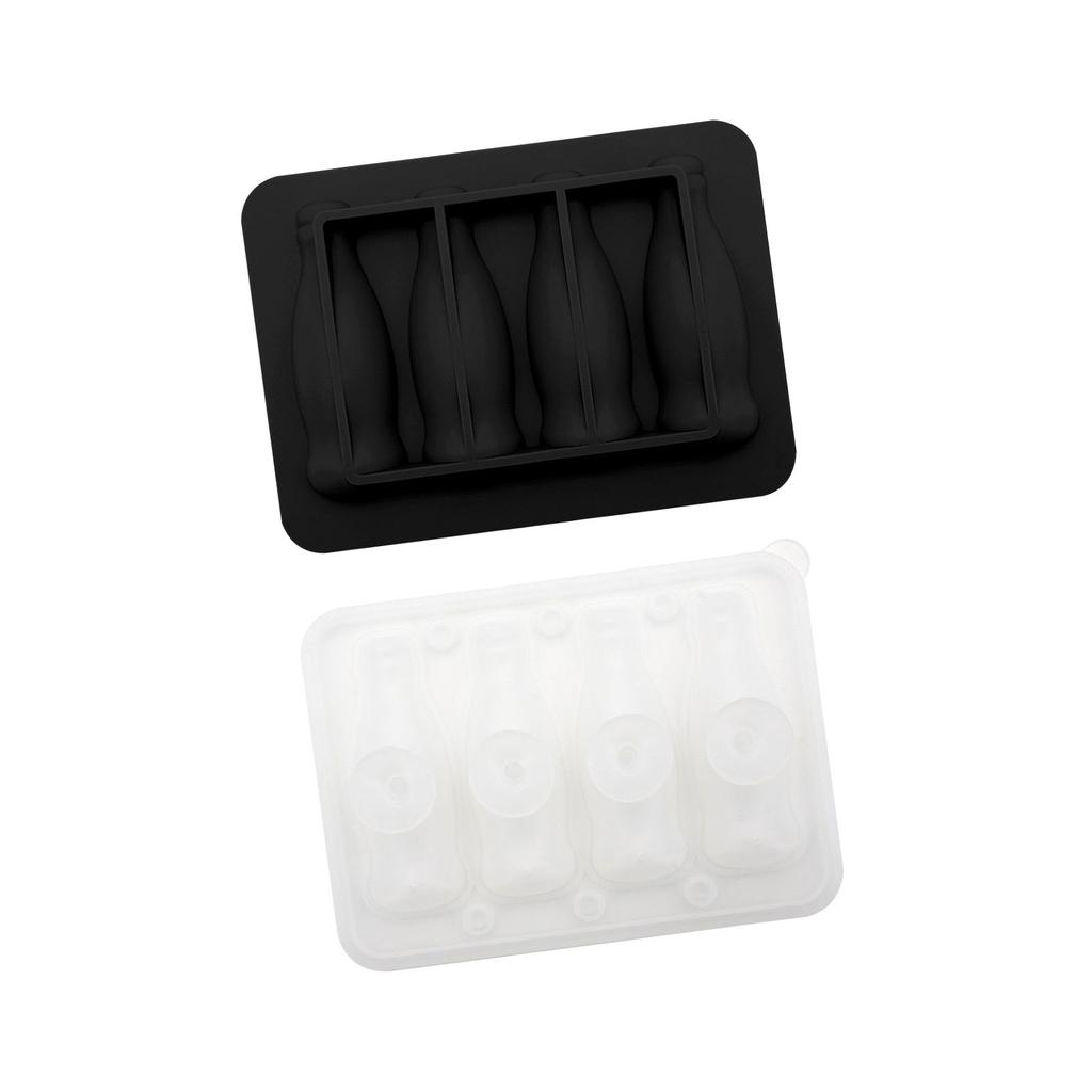 Silicone 3D Coke Bottle Ice Cubes Tray with Lid Popsicles Making Tool for Home Gatherings and DIY Beverage Decorations