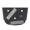 3pcs 6mm Bore Thread Diamond Grinding Shoes 2 Teeth Polishing Shoes Block  Concrete Floor Grinding