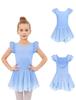 [Arshiner] Ballet Leotard, Children's Shoulder Ruffle Sleeves, Ballet Costume, Criss