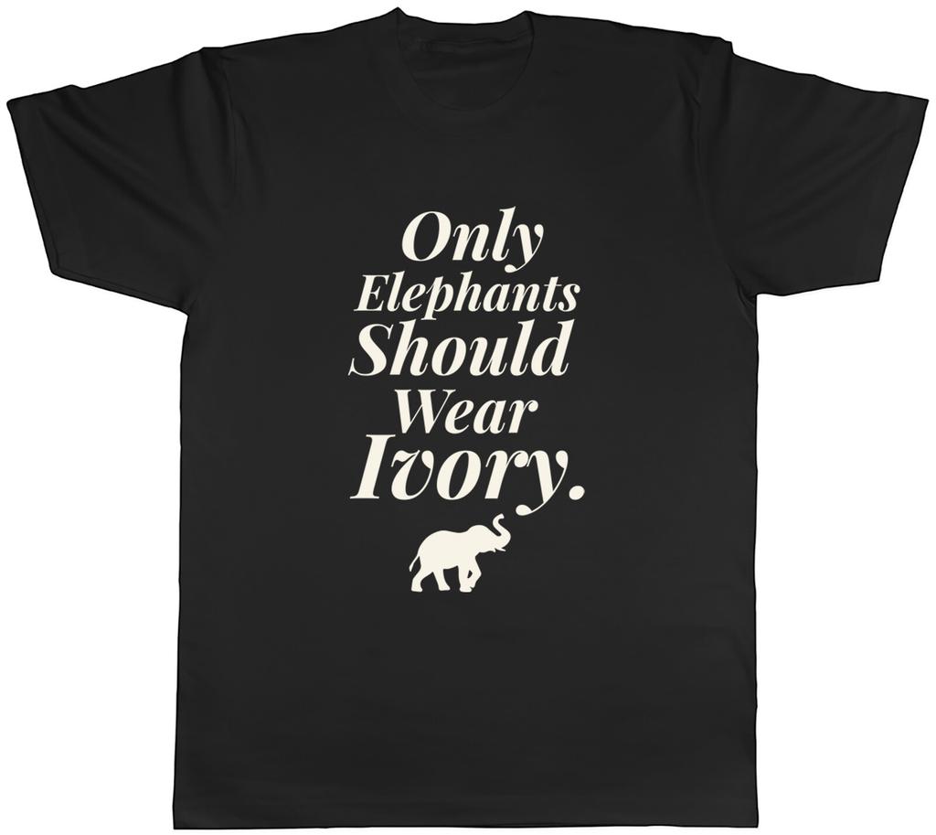 Save the Elephant Unisexs TShirt Only Elephants Should Wear Ivory Tee Gift