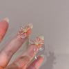 Fashion Elegant Crystal Flower Zircon Drop Earrings Women's Wedding Jewelry Party Gift Wholesale