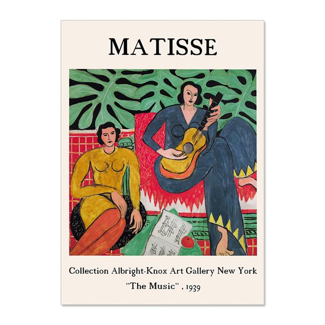 Classic Matisse Woman Playing The Piano Canvas Paiting Wall Art Prints And Posters Wall Pictures For Living Room Home Décor No Frame