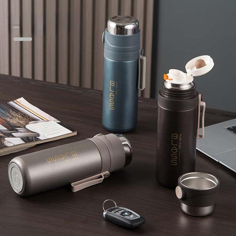 Large Capacity Thermos Cup 500ml Vacuum Flasks Portable Stainless Steel Thermos Cup Water Bottle Travel Tea Mug Office Thermos Cup