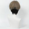 Cosplay Wig Chainsaw Man Anime Wig Kishibe Short Male Anime Cosplay Wig Black Game Role-Playing Synthetic Wig with Wigcap