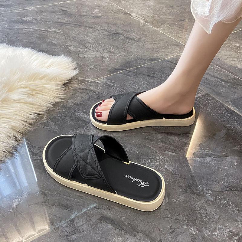 Fashion Bedroom Sandals Flat Shoes for Women Junior Green Bathroom Woman Slippers Wholesale 2024 Luxury Slides Comfortable and Elegan 39