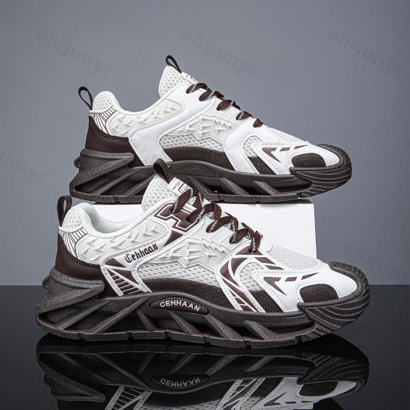 Fashion Men's Breathable Mesh Sports Shoes 2025 Autumn New Thick Bottom Casual Sports Shoes  Comfortable Non Slip Outdoor Running Shoes