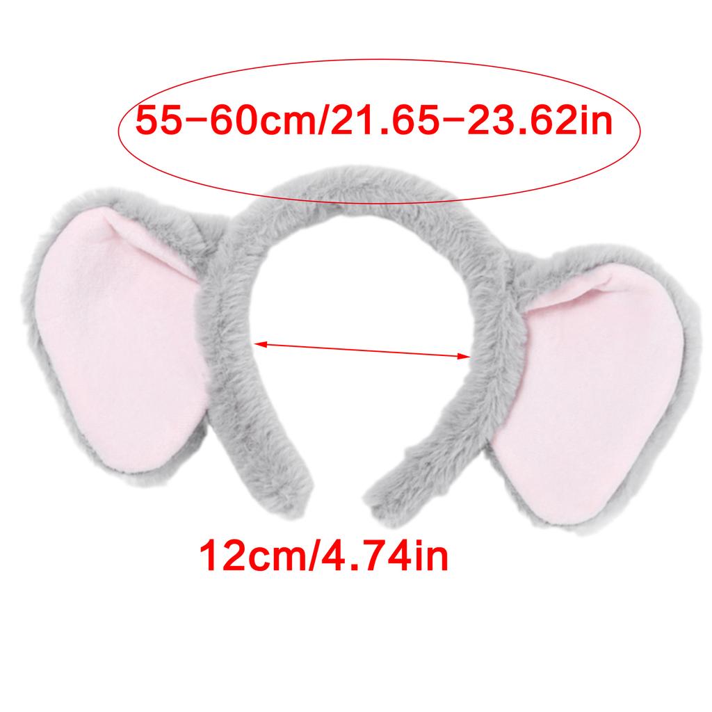 Plüsch Elefant Cartoon Stirnband für Kinder Haarteile Kopfbedeckung Weiches Haaraccessoire für Make-up und Hautpflege